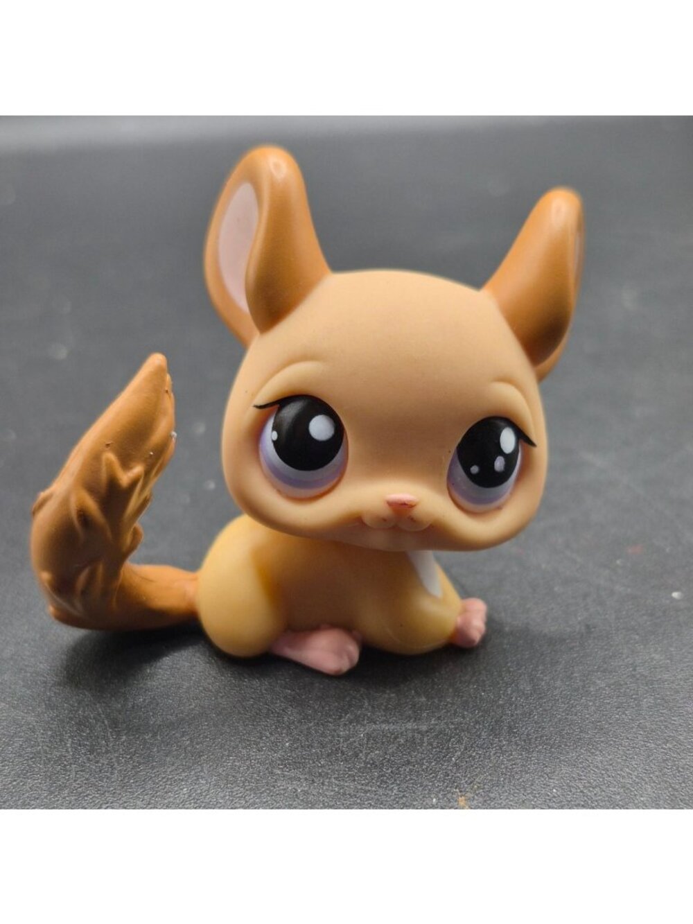 Littlest Pet Shop #340 Chinchilla Toy Figure 2007 Hasbro Brown  Tan